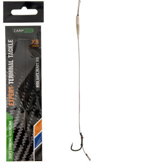 Готовий повідець Carp Pro Sinking Braid x8 30lb з гачком Wide Gape №6