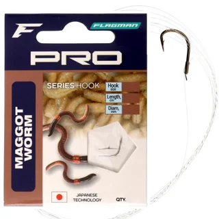 Готовый поводок Flagman Pro Maggot Worm Hooks №12