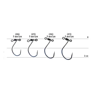 Гачок Decoy Worm123 DS Hook masubari 06, 5 шт/уп