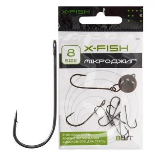 Крючок X-Fish Микроджиг #8 (8шт/уп)