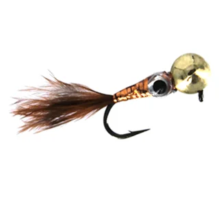 Імітація малька Strike &quot;пиздрик&quot; з вольф. головкою - Brown (30мм, вага: 0,35г, гачок #14) №117