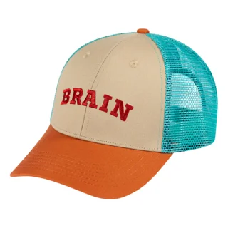 Кепка Brain Red Logo 60 Beige/coffee