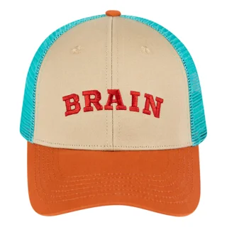 Кепка Brain Red Logo 60 Beige/coffee