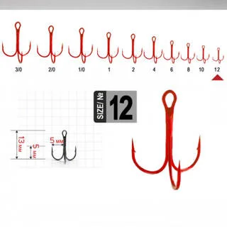 KH-11030R №12 Потрійний гачок Fanatik
