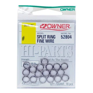 Кiльця заводнi "Owner" 52804 Split Ring Fine Wire №03 19.2кг.20шт. black