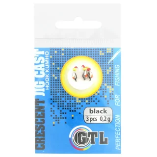Комплект мормишок литих CRESCENT KUMHO black GTL 0.2 г