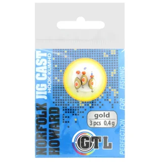 Комплект мормишок литих NORFOLK HOWARD KUMHO GOLD GTL 0.4 г