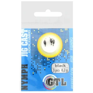 Комплект мормишок литих NYMPH KUMHO black GTL 0.6 г