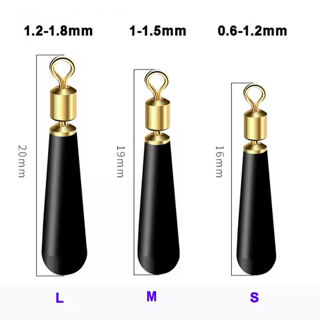 Коннектор для поплавка, скользящий силиконовый с вертлюжком (L) 1 шт