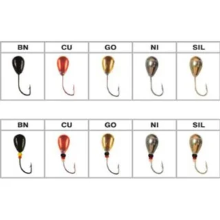 Молоток із вушком True Weight (камінь + підм. кольоровим фос.) колір SIL 3,0мм гачок Maruto (Вага: 0,58) №56