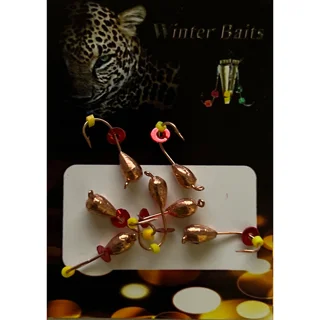 Крапля з петлею Winter Baits гальваніка Ø 3 мідь Вага: 0.6 г №134