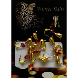 Крапля з петлею Winter Baits гальваніка Ø 3 золото Вага: 0.6 г №135