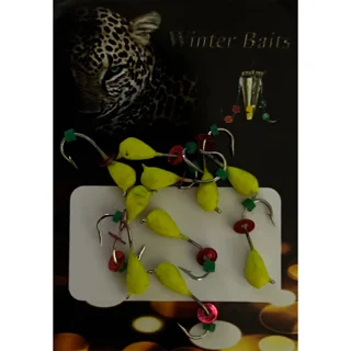Крапля з петлею Winter Baits кольорова  Ø 3 жовтий Вага: 0.6 г №147