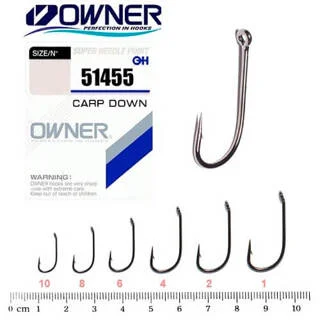 Гачки Owner Carp Down 51455 №2 (forged - ковані)