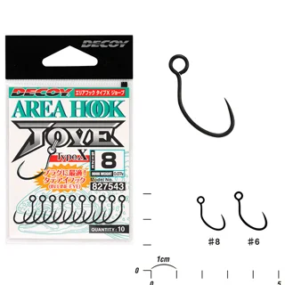 Крючок Decoy AH-10 Area Hook Type X Jove #8 (10 шт/уп)