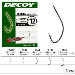 Крючок Decoy M-005 ZERO-PRO #14 (18 шт/уп)