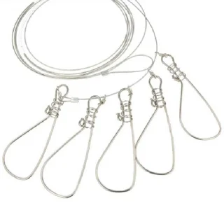 Кукан Kalipso мет.трос 4.5м(5 караб.)