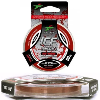 Жилка Intech Khaki Ice Line red-brown 50m (0.223mm, 4.3kg)