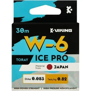 Волосінь Viking Fishing Ice Pro W-6 30m (clear) 0.083mm 0.82kg