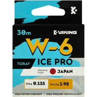Волосінь Viking Fishing Ice Pro W-6 30m (clear) 0.135mm 1.98kg