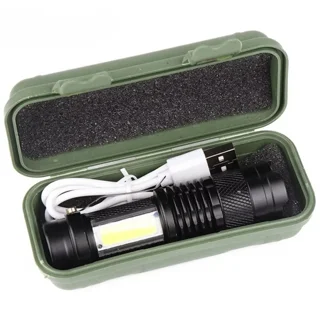 Ліхтар Bailong Police 525/8468-XPE+COB Li-Ion акум zoom ЗУ microUSB Box