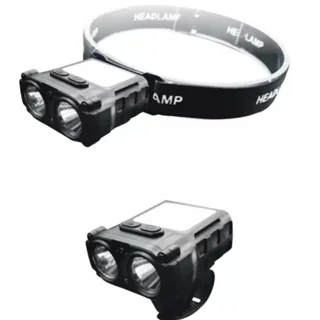 Ліхтар налобний Bailong SH-T808-2XPE+20SMD (white+red) Motion Sensor Li-Ion акумулятор ЗУ Type-C Box
