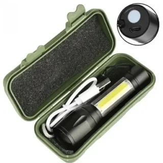 Ліхтар ручний Bailong Police BL-513 XPE+COB LED/ZOOM /micro USB/BOX, шт