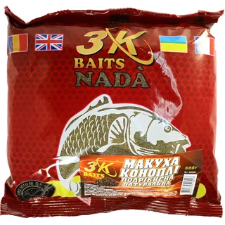 Макуха конопли 3KBaits измельченная (натуральная), 500г