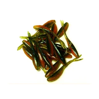 Силікон Manns Swallow 50мм M-031 RC болотно-морквяний з зелено-синіми блискітками (за 1шт)