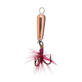 Мормишка вольфрамова &quot;Чорт з вушком пiдв. трiйник з мушк&quot; d=3.0 мiдь  №3