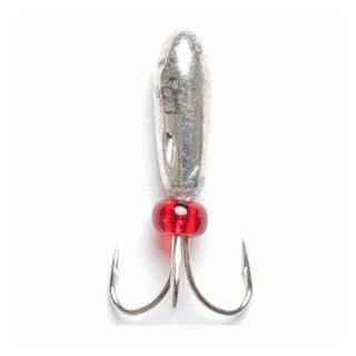 Мормишка вольфрамова Flagman &quot;Чорт з отв. i бiсером&quot; d=2.0 вага-0,25г срібло №46