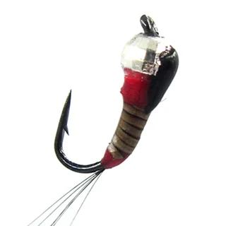 Мормишка вольфрамова Strike срібло Perdigon Red (#12, вага: 0,5г) №2