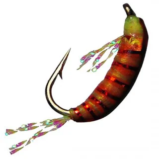 Мормишка імітація рачка бокоплава UV Shrimp 3D - Red/Yellow (#10, вага: 0,43г, 1,4см) №59
