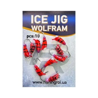 Мормышка вольфрамовая Fishing ROI Банан рижский с петлей и покраской 2,5 mm WN1P - 0,45гр ( №4 )