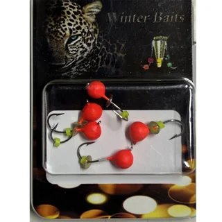 Дріб з петлею кольорова Ø 4 червоний Вага: 0.7 г №67