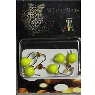 Мормишка Winter Baits Дріб з петлею кольорова Ø 4 жовтий Вага: 0.7 г №68