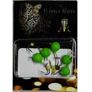 Дріб з петлею кольорова Ø 5 зелений Вага: 1.2 г №65