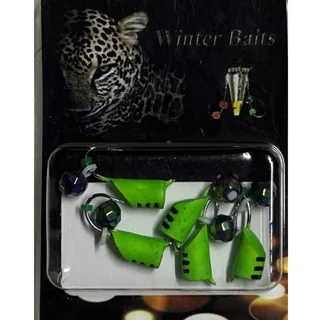 Стовпчик зі спилом кольоровий з кристалом &quot;Хамелеон&quot; Ø 4 зелений Вага: 1.2 г №52