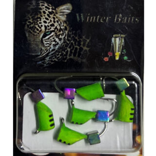 Стовпчик зі спилом кольоровий з кубиком &quot;Хамелеон&quot; Ø 4  зелений Вага: 1.2 г №47