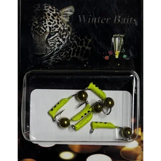 Мормишка Winter Baits Стовпчик зі спилом  кольоровий з кулькою Ø 1,5 жовтий Вага: 0.3 г №56