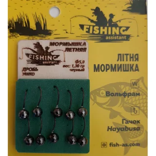 Блешня вольфрамова літня Дроб вушко 1,30 гр колір: чорний