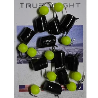 Мормишка  True Weight &quot;ЦвяхКубик&quot; гвоздик d4,0 мм Ядрене Око  Жовтий Вага: 1.50 г №176