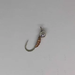 Мормишка вольфрамова Winter Star Пуголовок личинка 0,40 гр колір: срібло-мідь