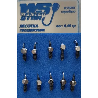 Мормишка вольфрамова Winter Star Гвоздекубик 0,40 гр колір: срібло