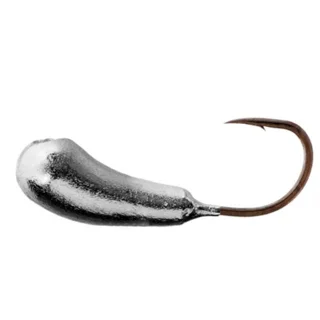 Мормишка вольфрамова Shark Ломанний черевик 0,3г диам. 2,5 мм гачок D18 гальваніка к:срібло №86