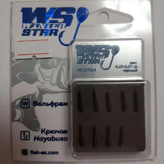 Мормишка вольфрамова Winter Star Лісотка 0,23-0,27 гр колір: чорний