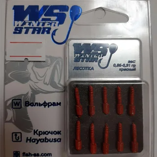 Мормишка вольфрамова Winter Star Лісотка 0,86-0,91 гр колір: червоний