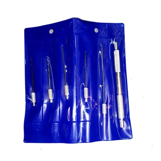 Набір короповий: 5 інструментів + МЕТАЛ РУЧКА синя упаковка GZ-09