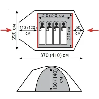 Намет Tramp Lair 4 (v2) green UTRT-040