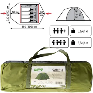 Намет Tramp Lite Camp 4 olive UTLT-022
